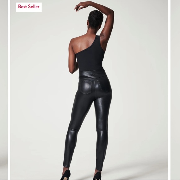 Leather Like ankle skinny pants - Picture 5 of 9